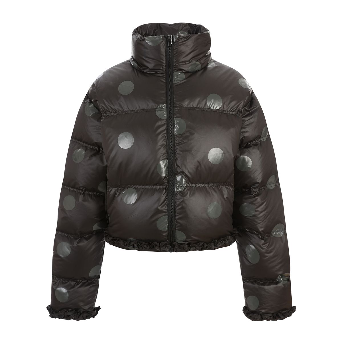 라라폭스(LALAFOX) DOT CROPPED DOWN JACKET BLACK 다운 자켓 BR4NZ002