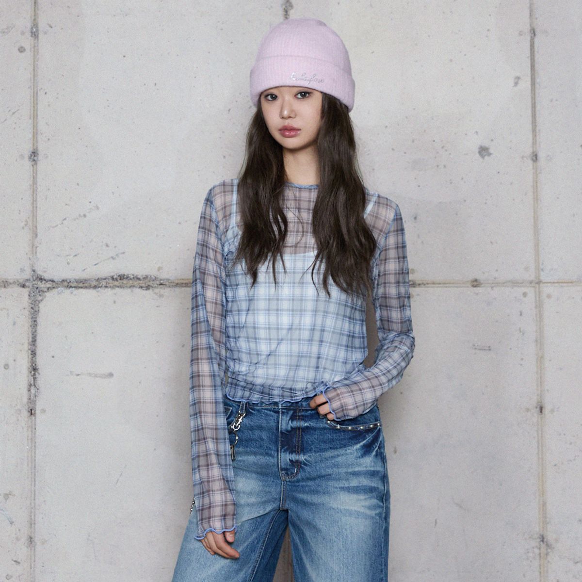 라라폭스(LALAFOX) HAIRY KNIT BEANIE PINK 비니 BR4AH001