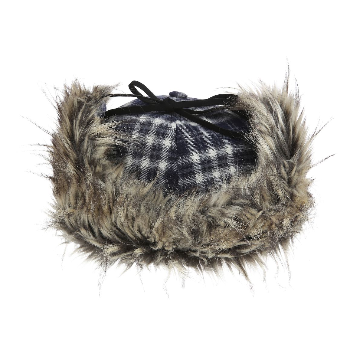라라폭스(LALAFOX) CHECK FUR EARFLAP CAP NAVY 캡 BR4AH004