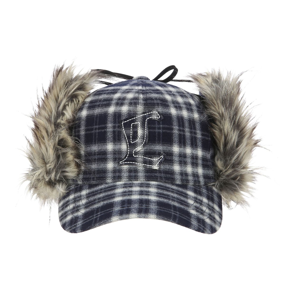 라라폭스(LALAFOX) CHECK FUR EARFLAP CAP NAVY 캡 BR4AH004