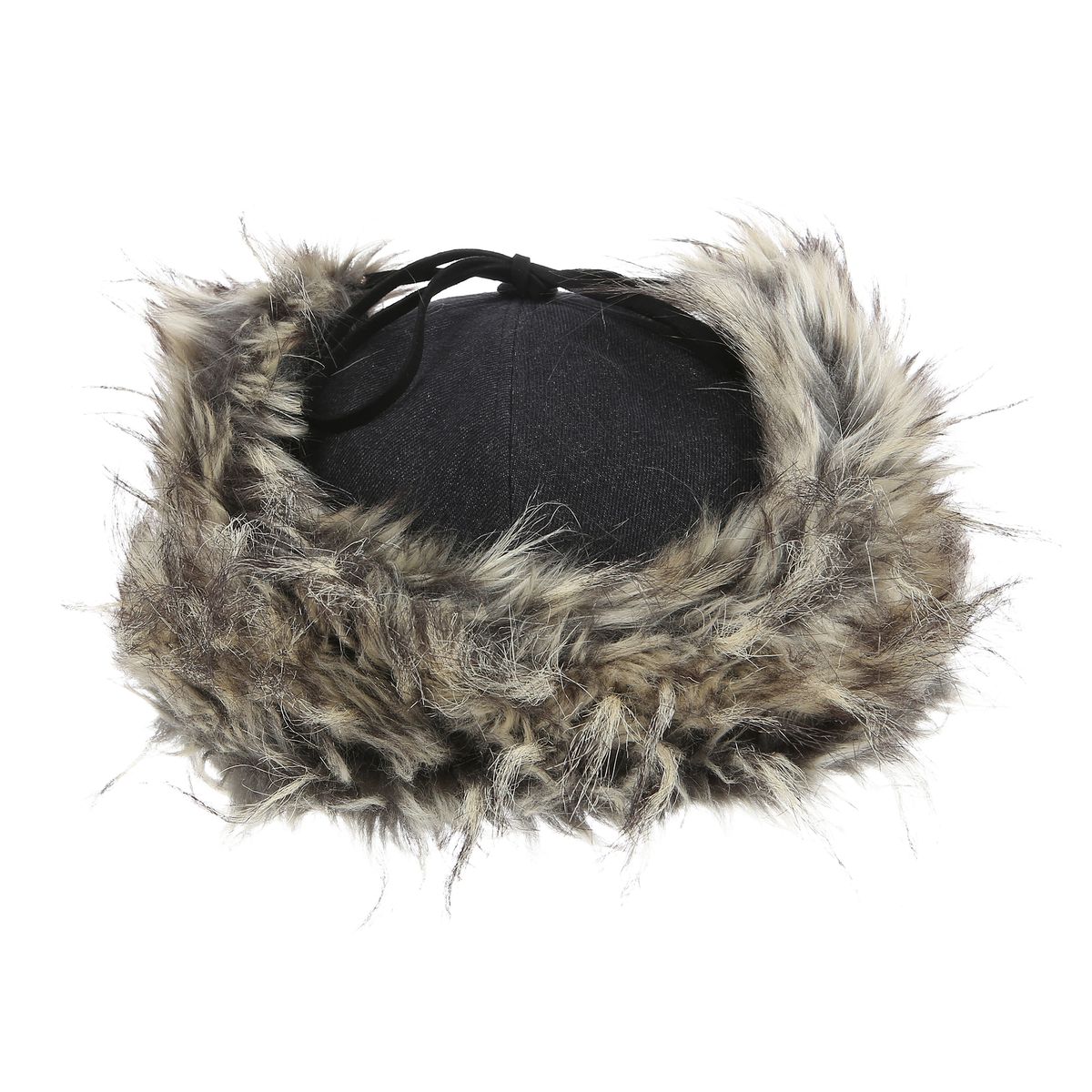 라라폭스(LALAFOX) DENIM FUR EARFLAP CAP BLACK 캡 BR4AH003