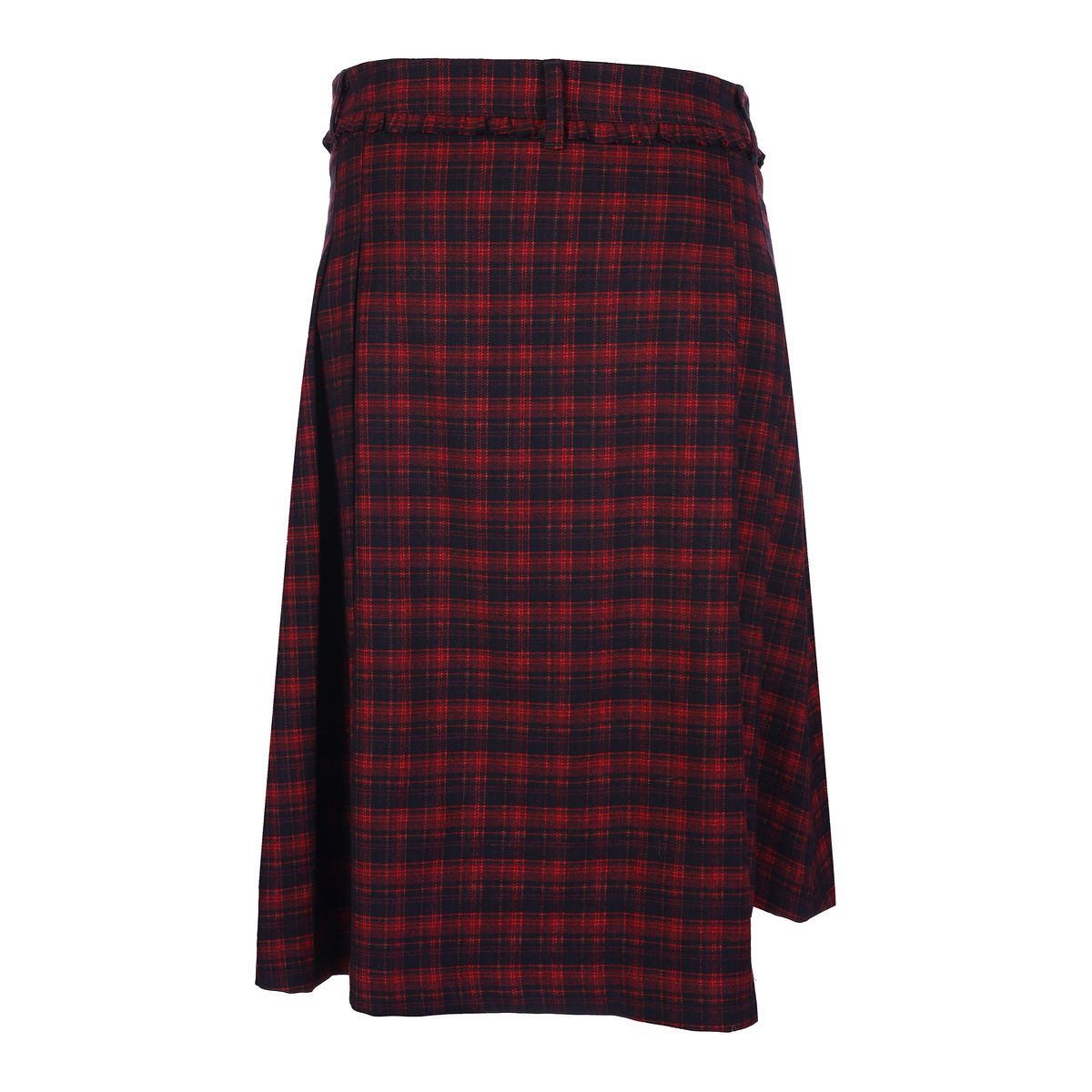 라라폭스(LALAFOX) CHECK WRAP SKIRT RED 체크스커트 BR4WS002