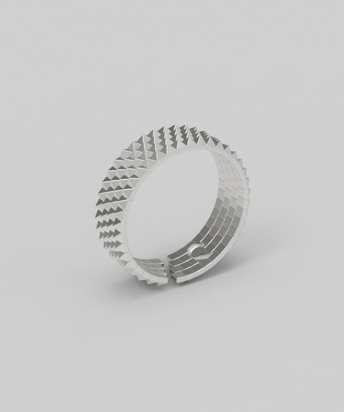 르네오브제(RENEOBJET) MOD  QUADLINE OPEN RING [STERLING SILVER] 기하학 디자인 포인트 오픈링 925 실버 반지