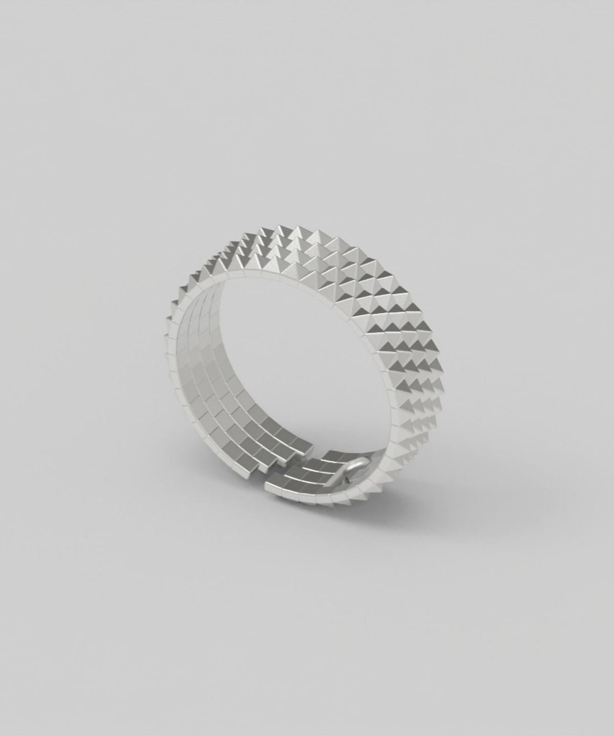 르네오브제(RENEOBJET) MOD  QUADLINE OPEN RING [STERLING SILVER] 기하학 디자인 포인트 오픈링 925 실버 반지