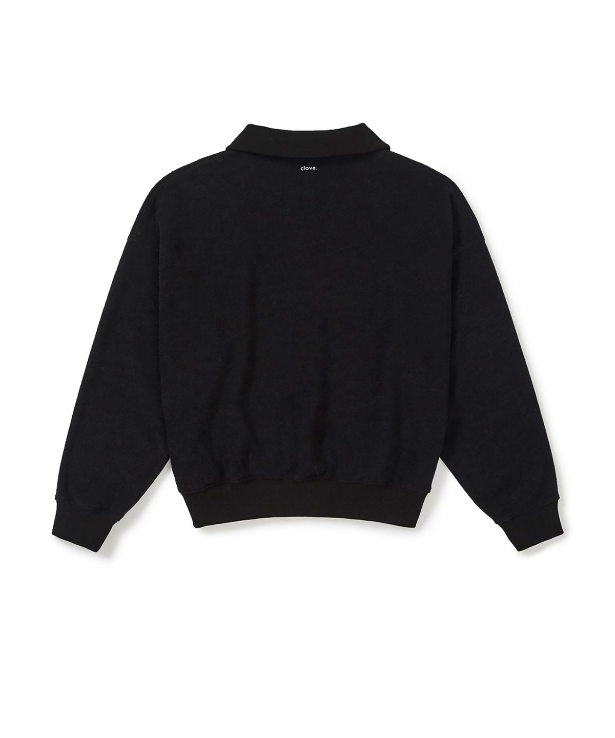 클로브(CLOVE) [25FW clove] Heritage Open Collar Sweatshirt (Black)
