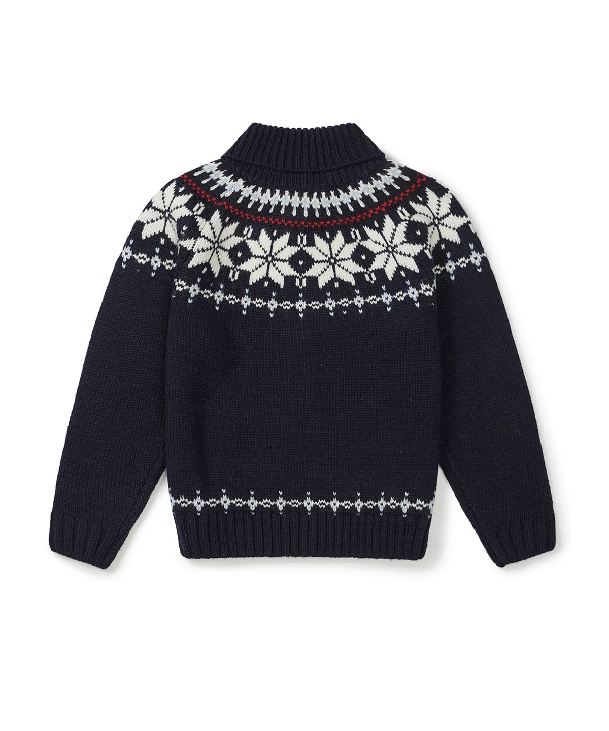 클로브(CLOVE) [25FW clove] Nordic Pattern Zip-Up Knit Jacket (Dark Navy)