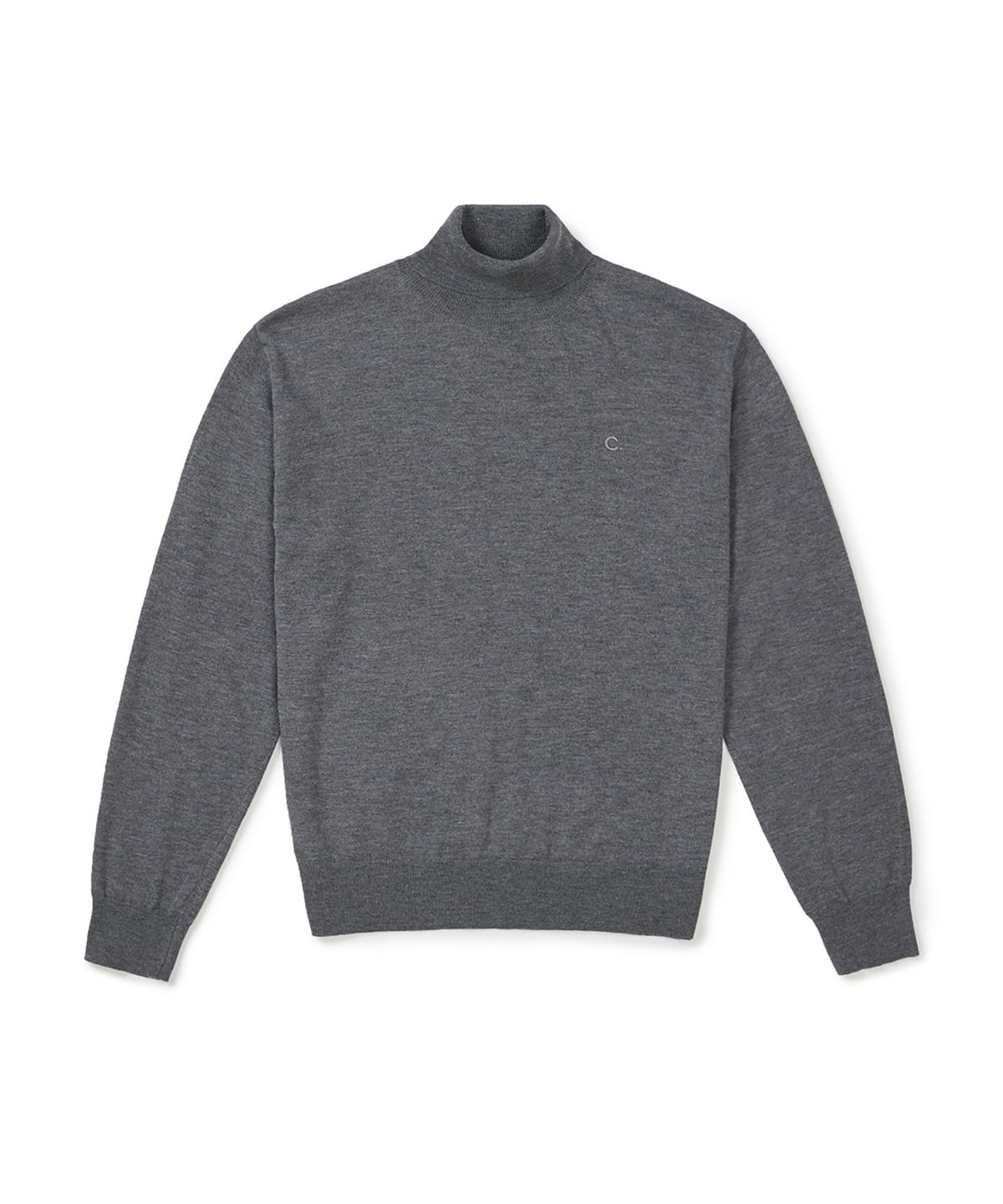클로브(CLOVE) [25FW clove] High Neck Relaxed Knit Sweater (Charcoal)