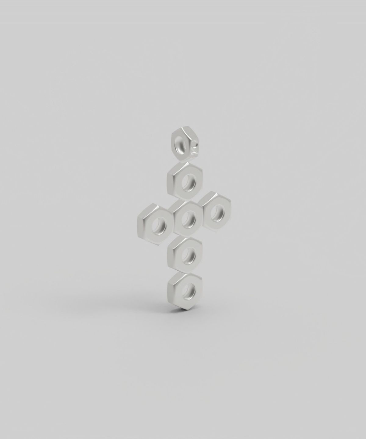 르네오브제(RENEOBJET) EQU  CROSS NECKLACE SET [STERLING SILVER] 미니멀 925 실버 십자가 포인트 목걸이