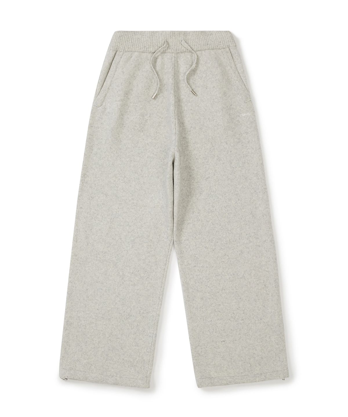 클로브(CLOVE) [25FW clove] Drawstring Wide Knit Pants (Light Grey)