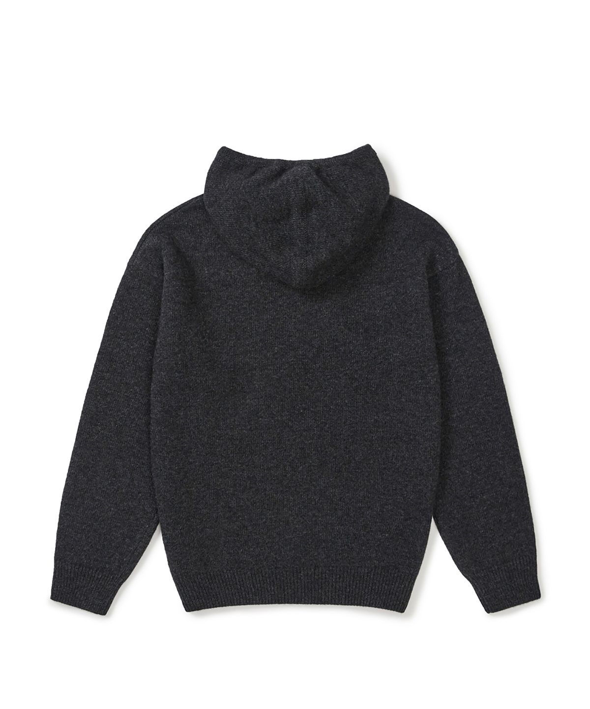 클로브(CLOVE) [25FW clove] Raglan Hooded Knit Pullover (Charcoal)