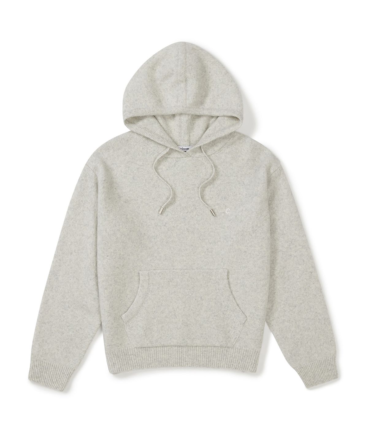 클로브(CLOVE) [25FW clove] Raglan Hooded Knit Pullover (Light Grey)