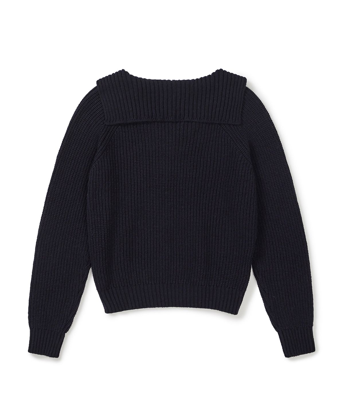 클로브(CLOVE) [25FW clove] Collared V-Neck Knit Sweater (Navy)