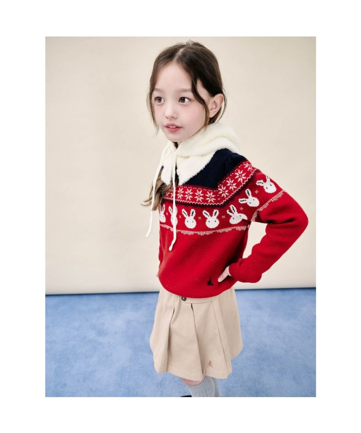 빈폴 키즈(BEANPOLE KIDS) 니트 바라클라바  아이보리 (BI5X8BU010)