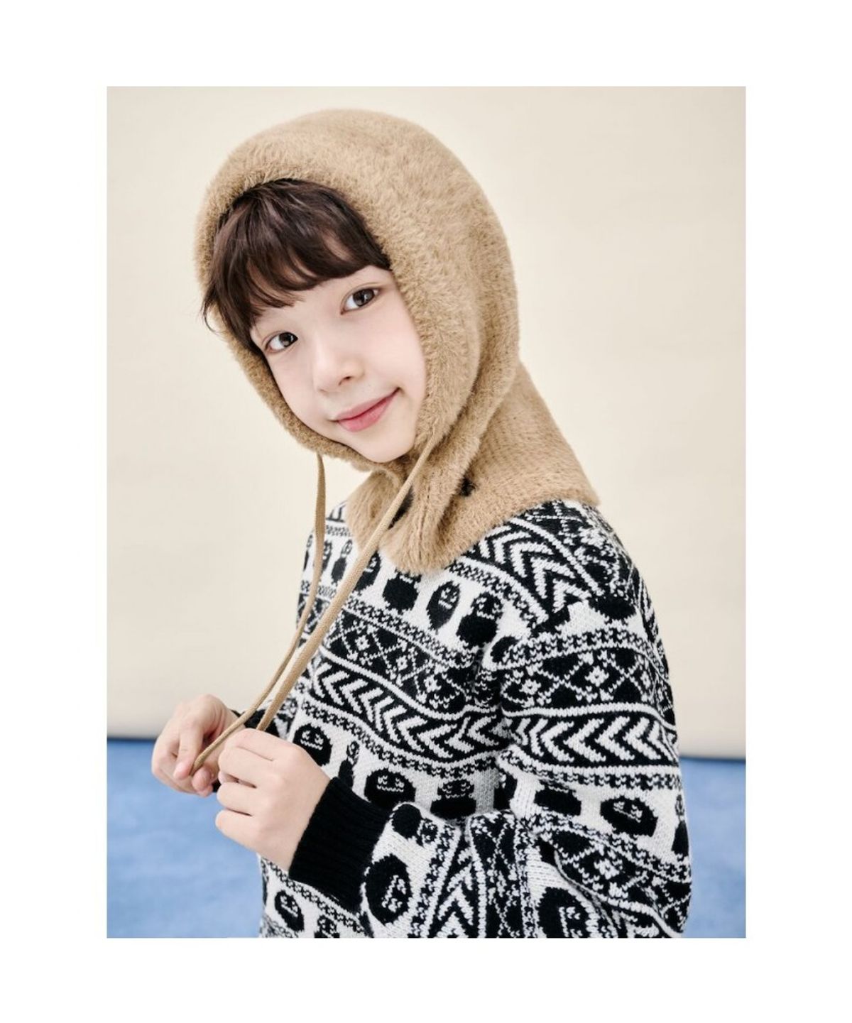 빈폴 키즈(BEANPOLE KIDS) 니트 바라클라바  브라운 (BI5X8BU01D)