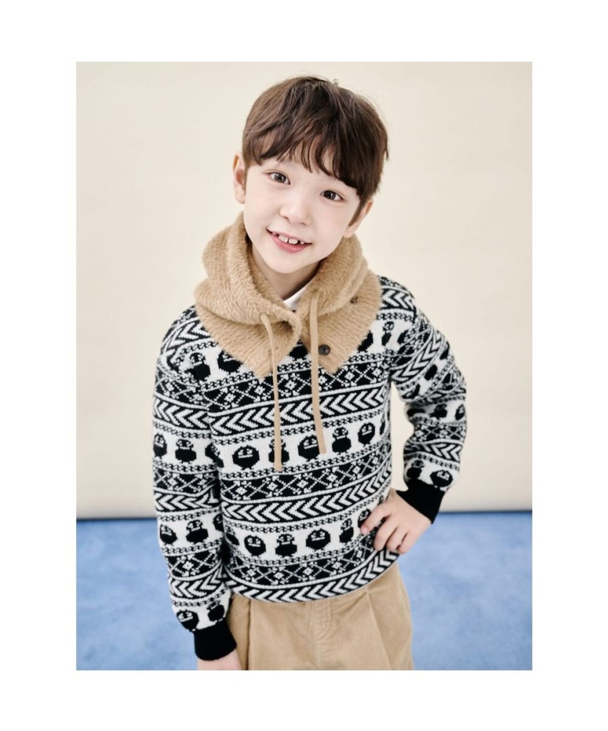 빈폴 키즈(BEANPOLE KIDS) 니트 바라클라바  브라운 (BI5X8BU01D)