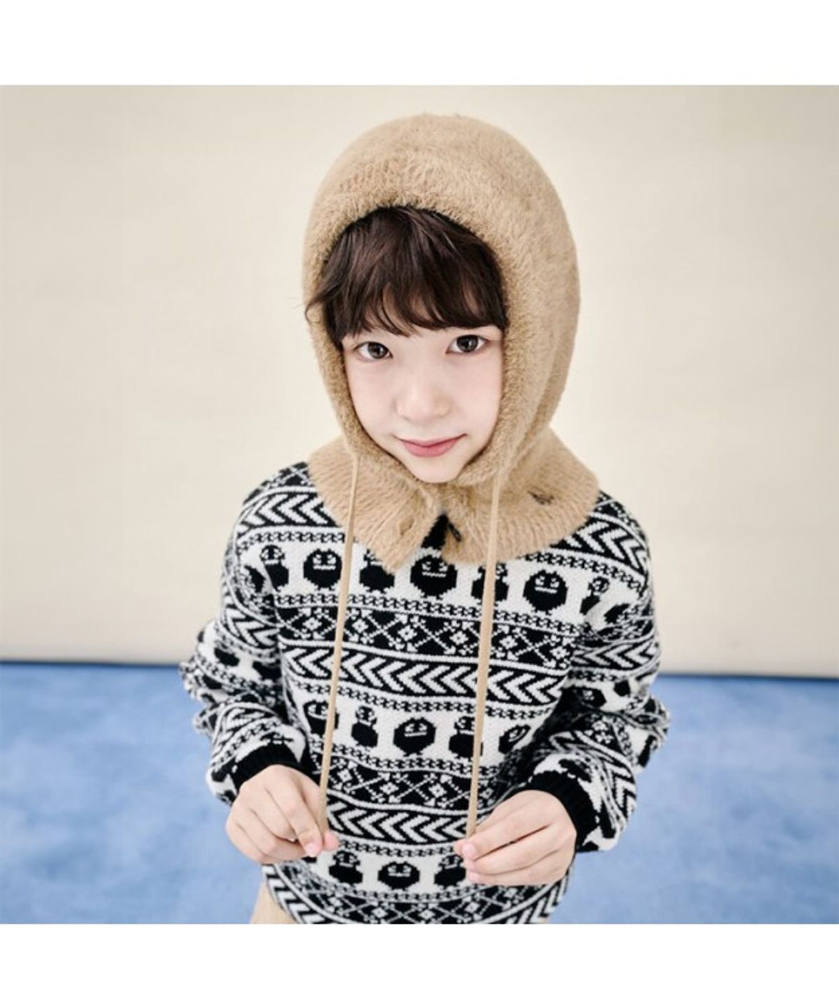 빈폴 키즈(BEANPOLE KIDS) 니트 바라클라바  브라운 (BI5X8BU01D)