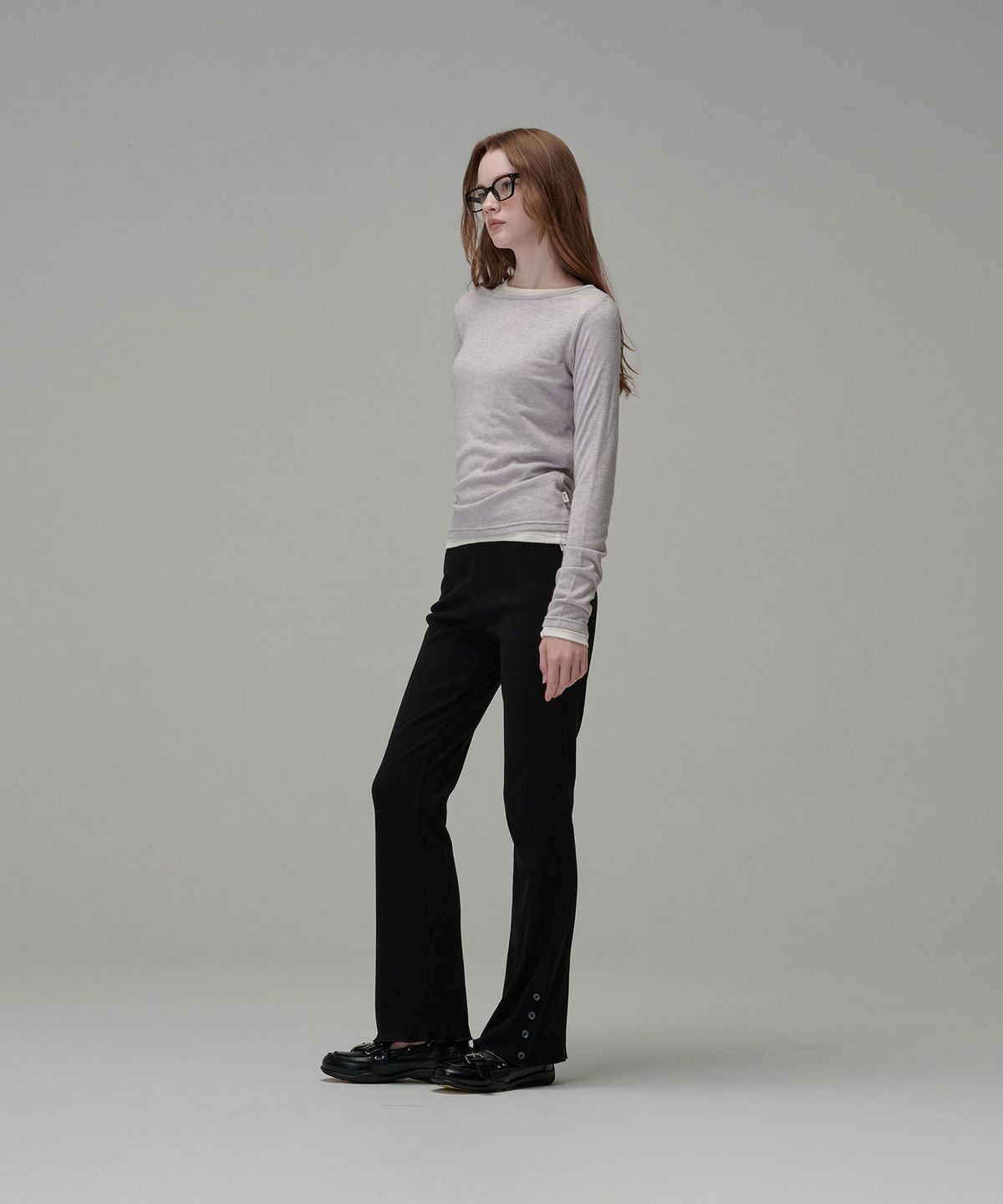 우네(OONE) Everyday Soft Boat-neck Top_Lavender