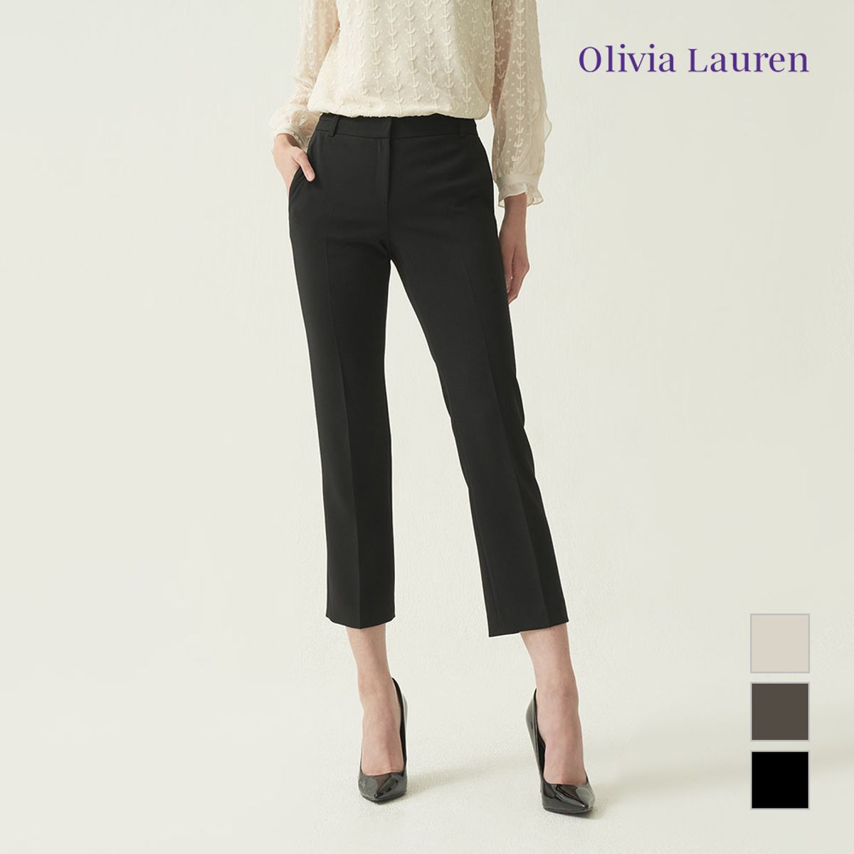 올리비아로렌(OLIVIALAUREN) 이밴드 일자 팬츠_VOCDLXF7351