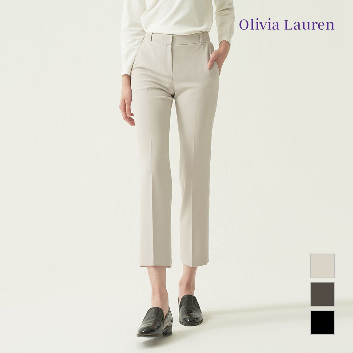 올리비아로렌(OLIVIALAUREN) 이밴드 일자 팬츠_VOCDLXF7351