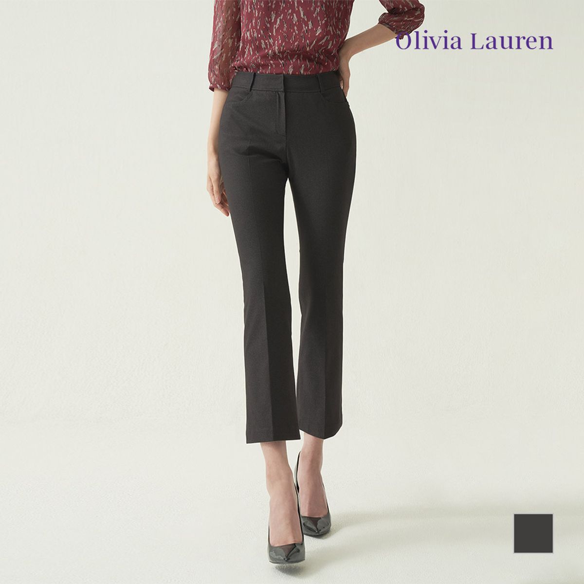 올리비아로렌(OLIVIALAUREN) 멜란지 부츠컷 팬츠_VOPDLXF8121