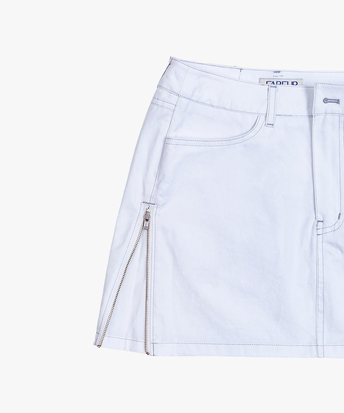 파버(FABEUR) SIDE ZIP SKIRT (WHITE)