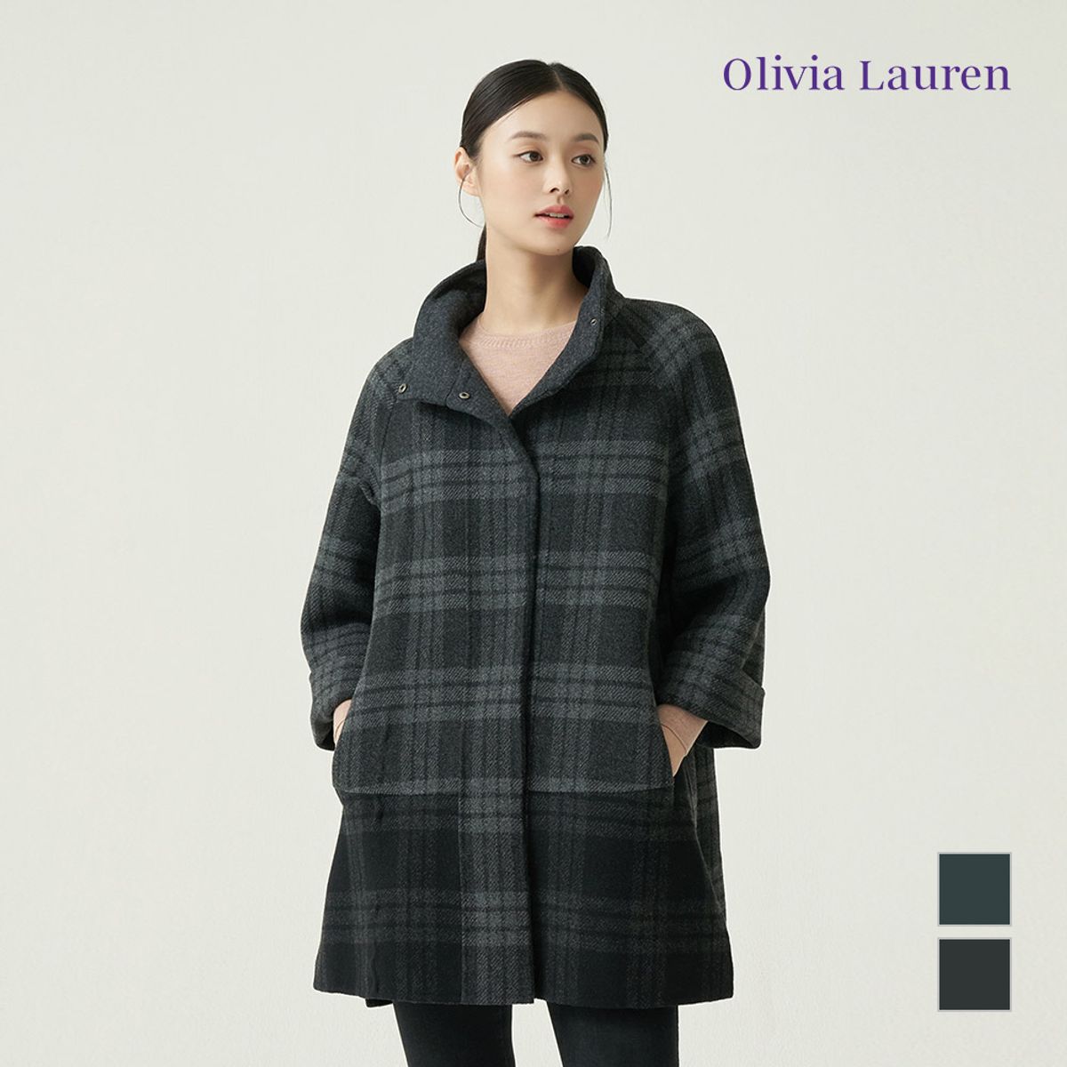 올리비아로렌(OLIVIALAUREN) A라인 핸드메이드 코트_VOCEAXWA231