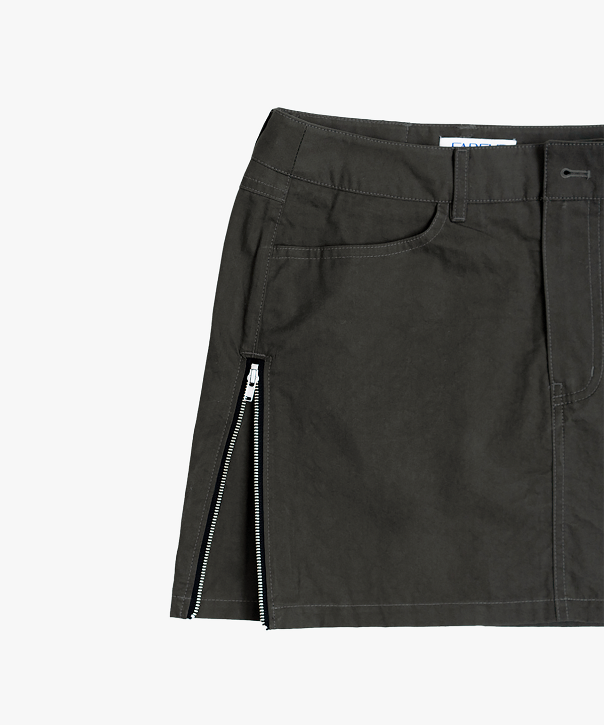 파버(FABEUR) SIDE ZIP SKIRT (KHAKI)