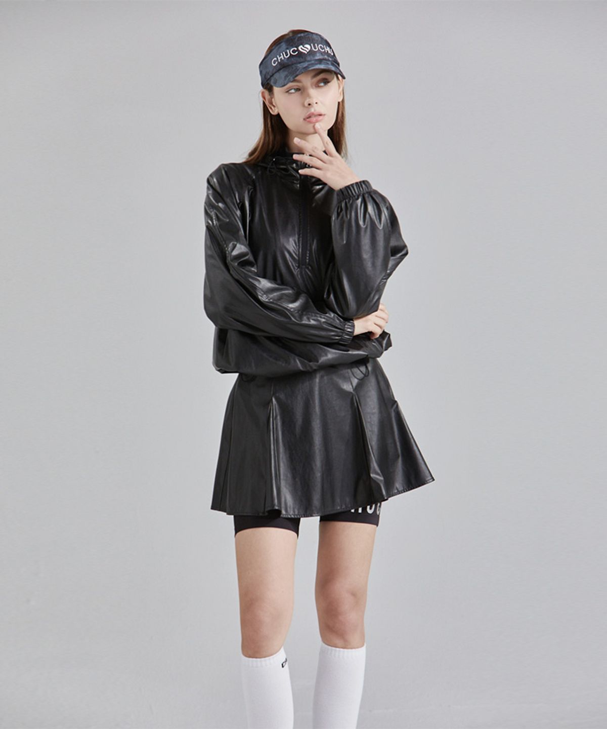 츄쿠츄(CHUCUCHU) CBEFW-SSK001W 글로시 훌 스커트