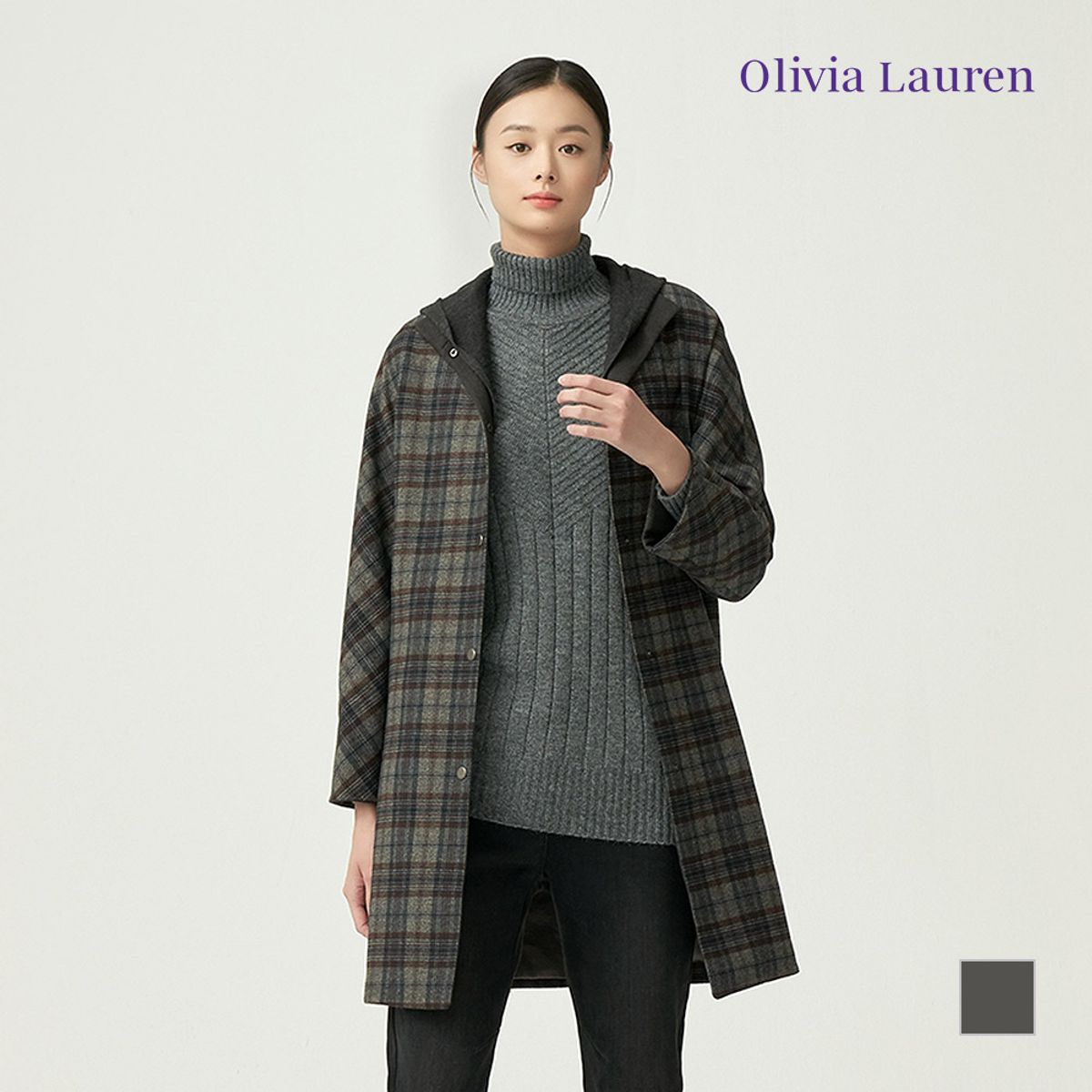 올리비아로렌(OLIVIALAUREN) 후드 탈부착 TR자켓_VOPFUXW9211