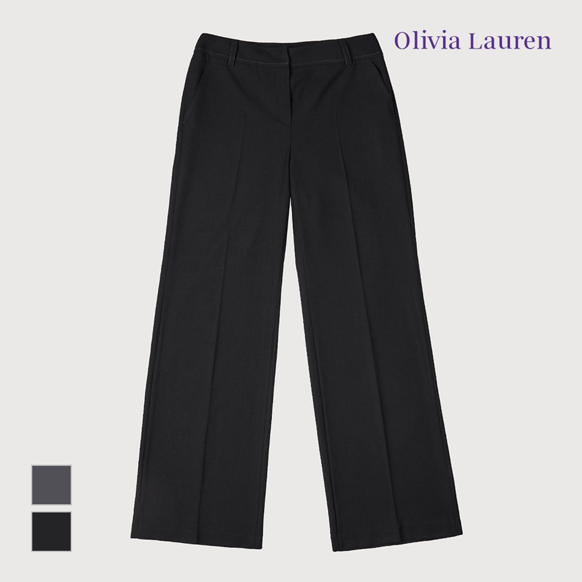 올리비아로렌(OLIVIALAUREN) 배색 스티치 와이드 팬츠_VOCDLYWA226