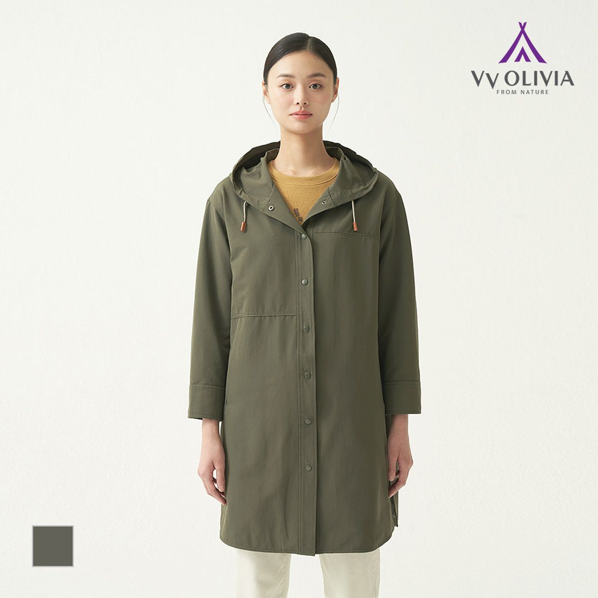 비비올리비아(VVOLIVIA) 프린트 롱 야상점퍼_VVCCLXF8261