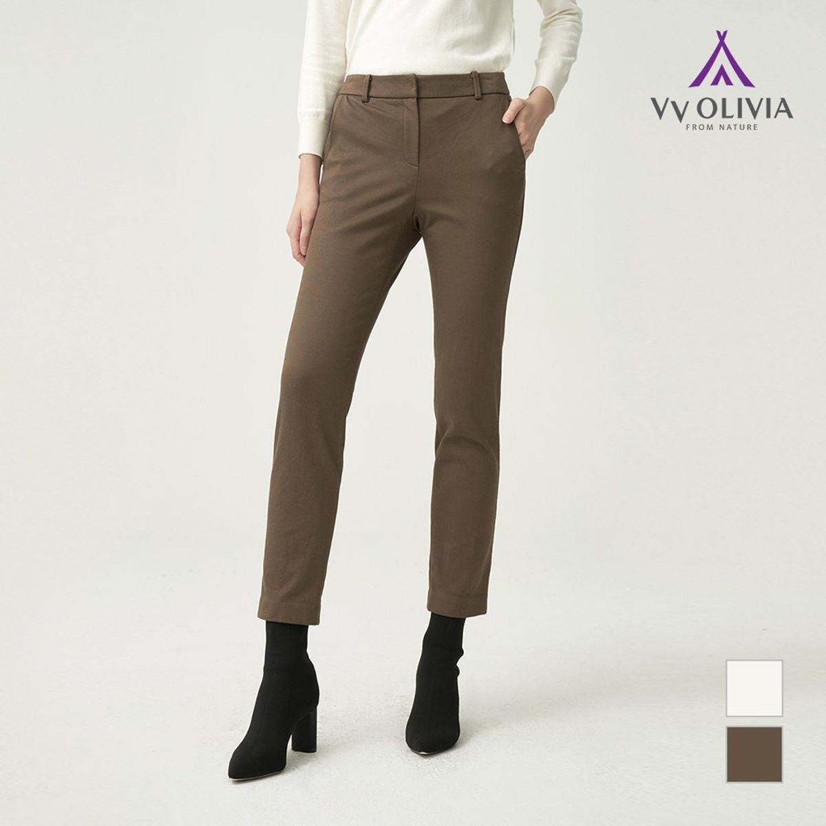 비비올리비아(VVOLIVIA) 데님 캐주얼 팬츠_VVCDLXW9471