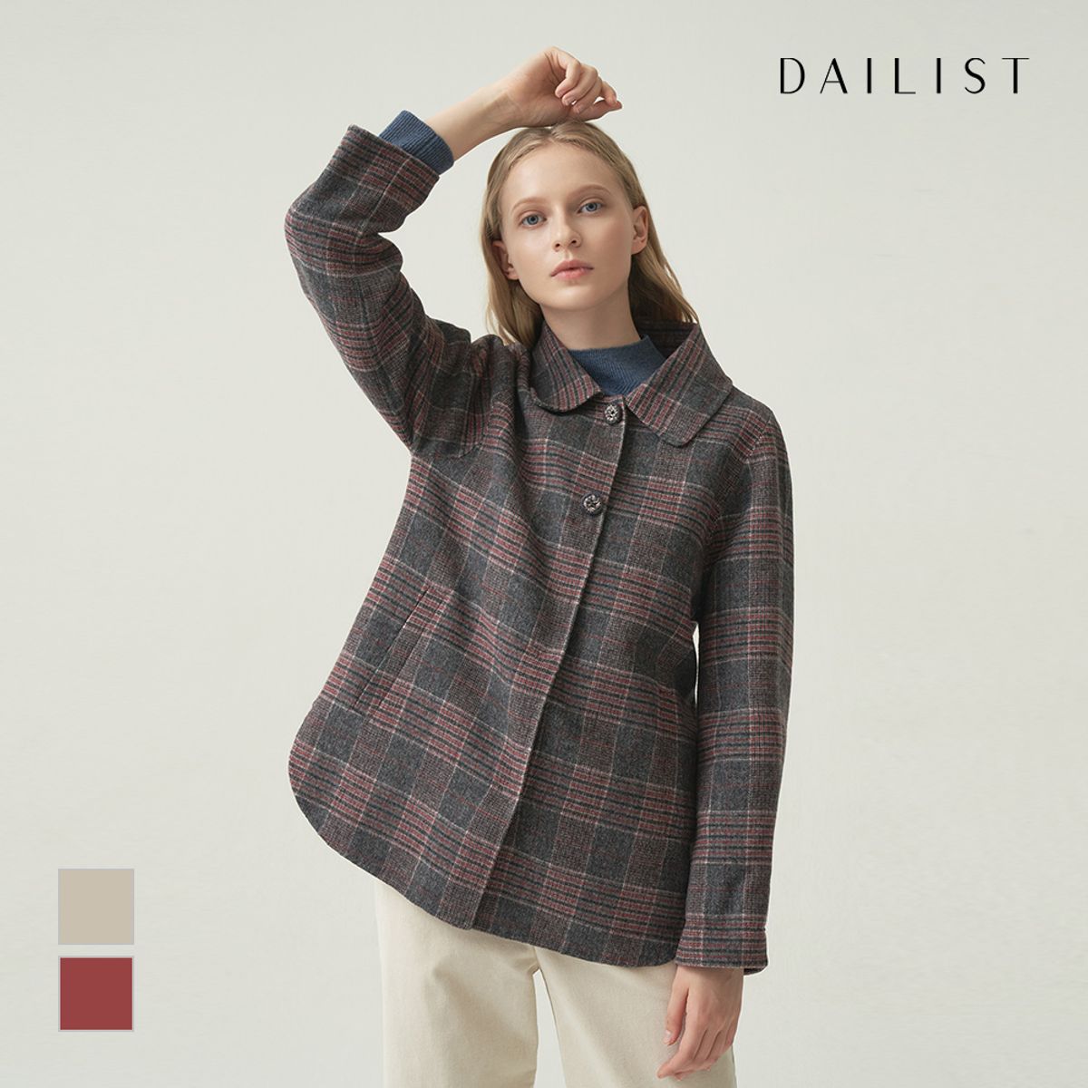 데일리스트(DAILIST) 스탠에리 숏 핸드메이드 코트_MDBEAXW9341