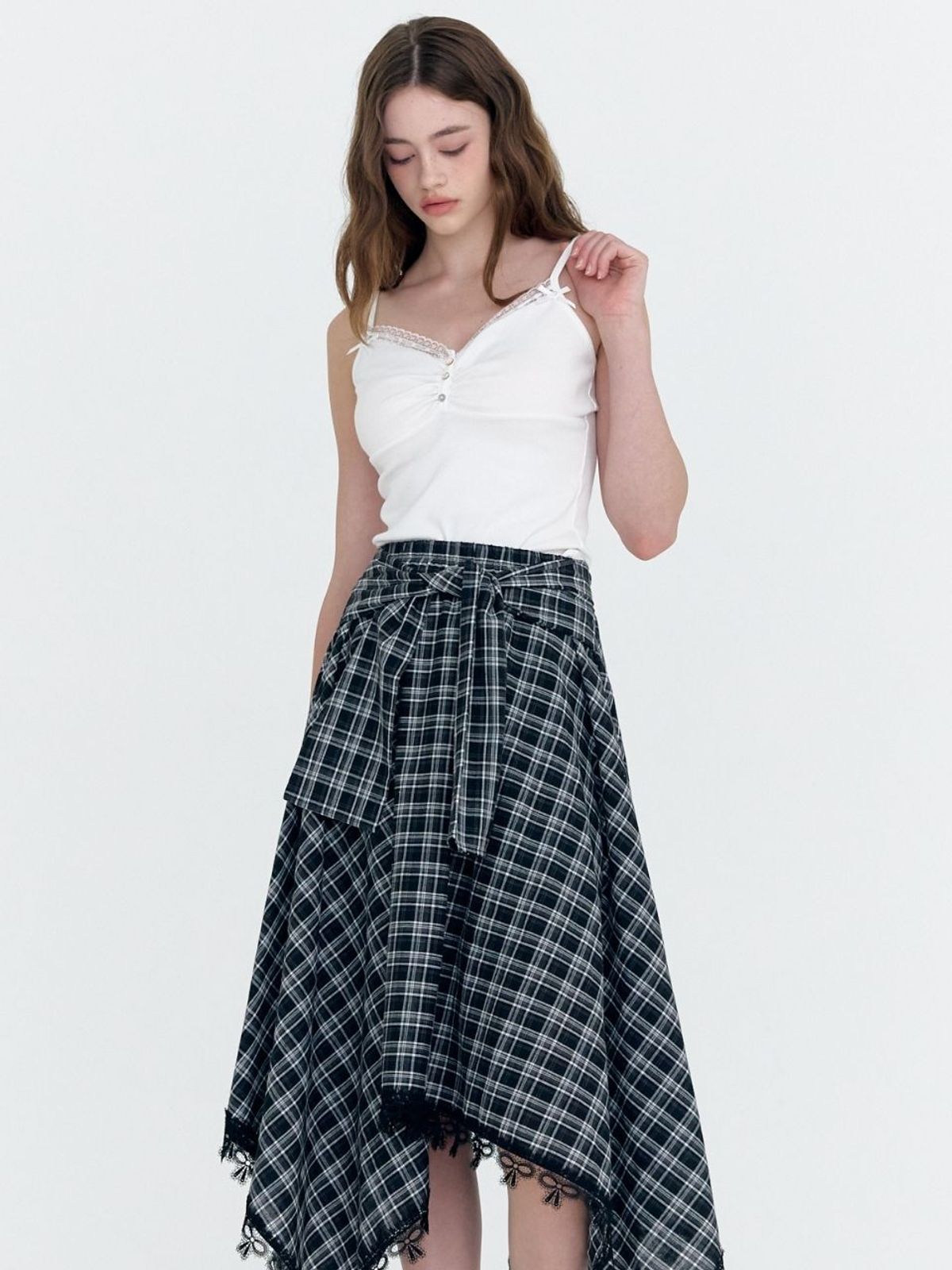 패브릭서울(FABRICSEOUL) shirring ribbon sleeveless top