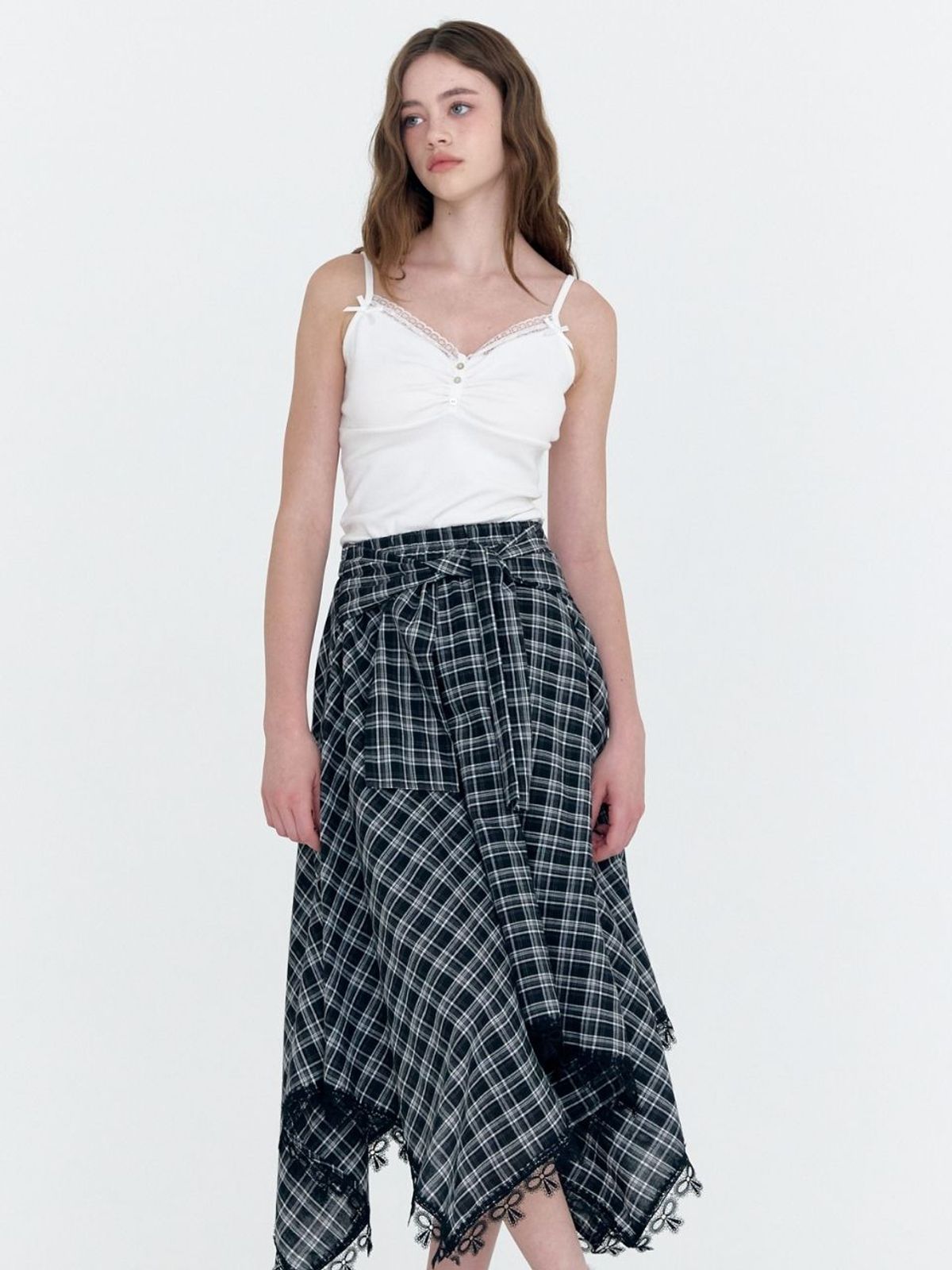 패브릭서울(FABRICSEOUL) shirring ribbon sleeveless top