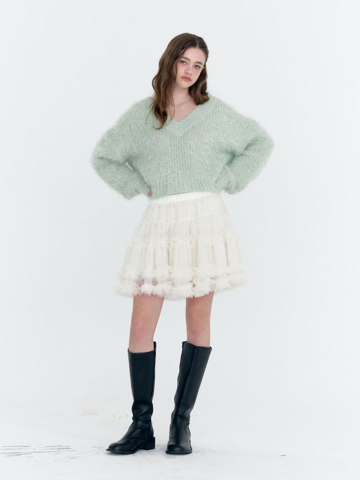 패브릭서울(FABRICSEOUL) lovely tiered mini skirt pants