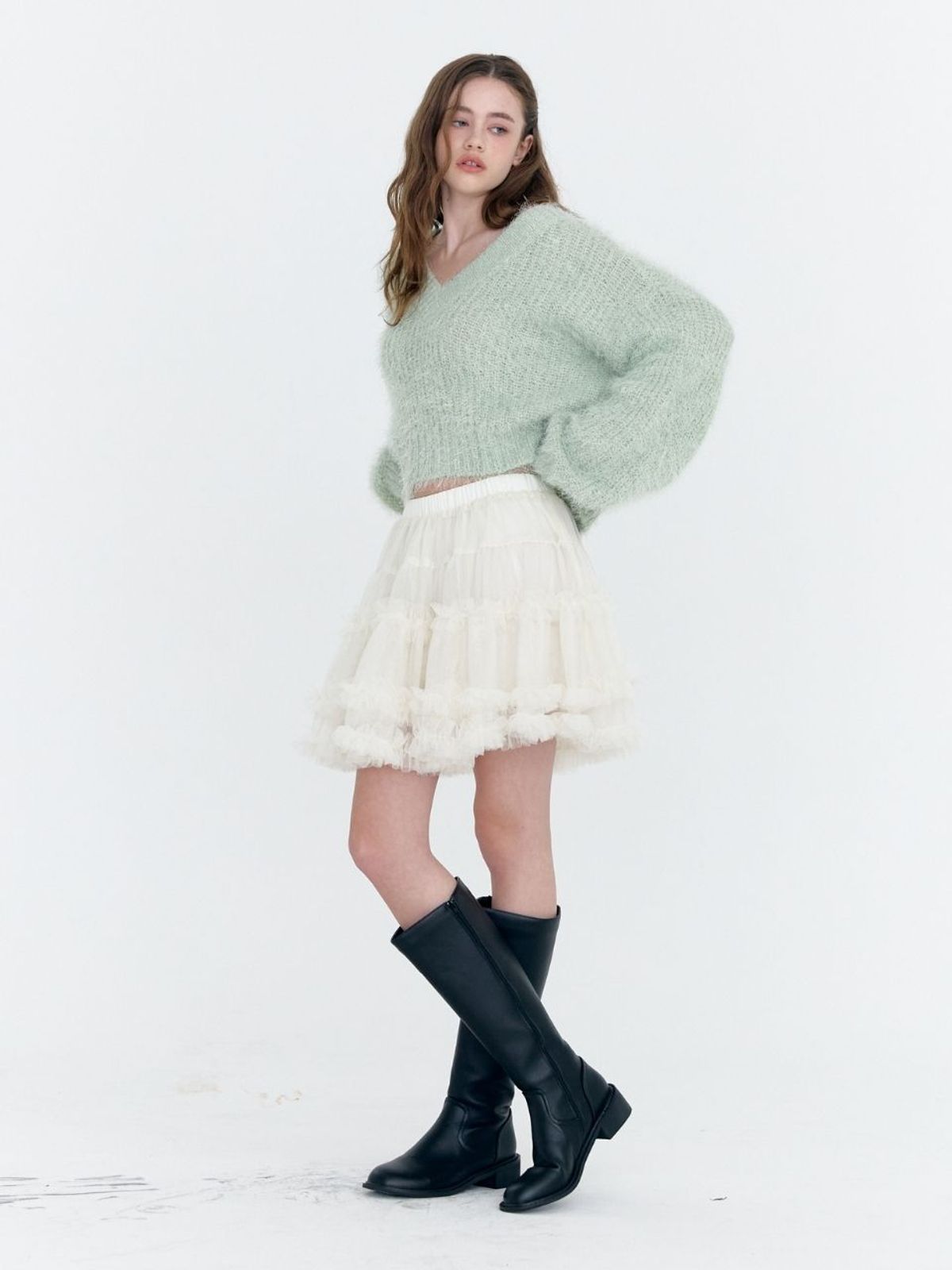 패브릭서울(FABRICSEOUL) lovely tiered mini skirt pants