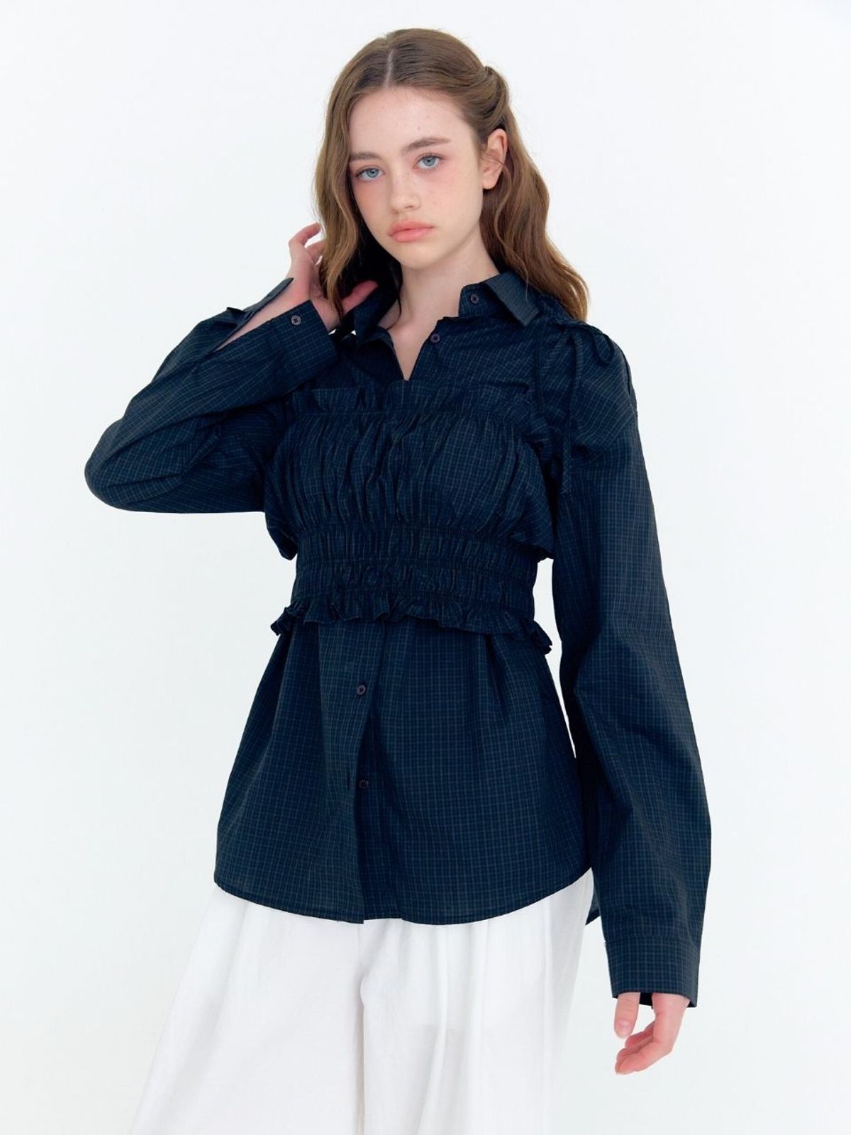 패브릭서울(FABRICSEOUL) Layered bustier top blouse set