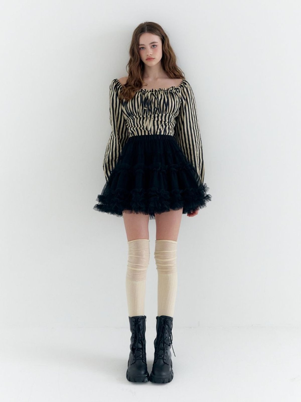 패브릭서울(FABRICSEOUL) lovely tiered mini skirt pants