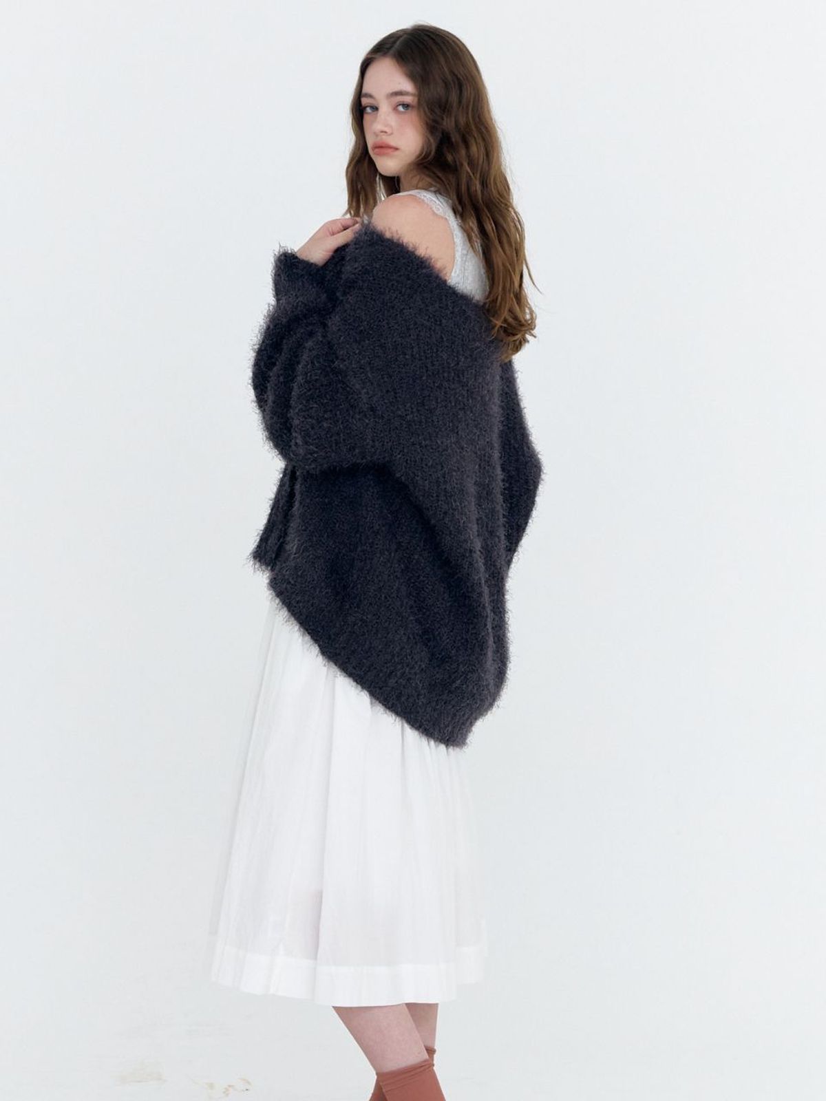 패브릭서울(FABRICSEOUL) cozy feather knit cardigan