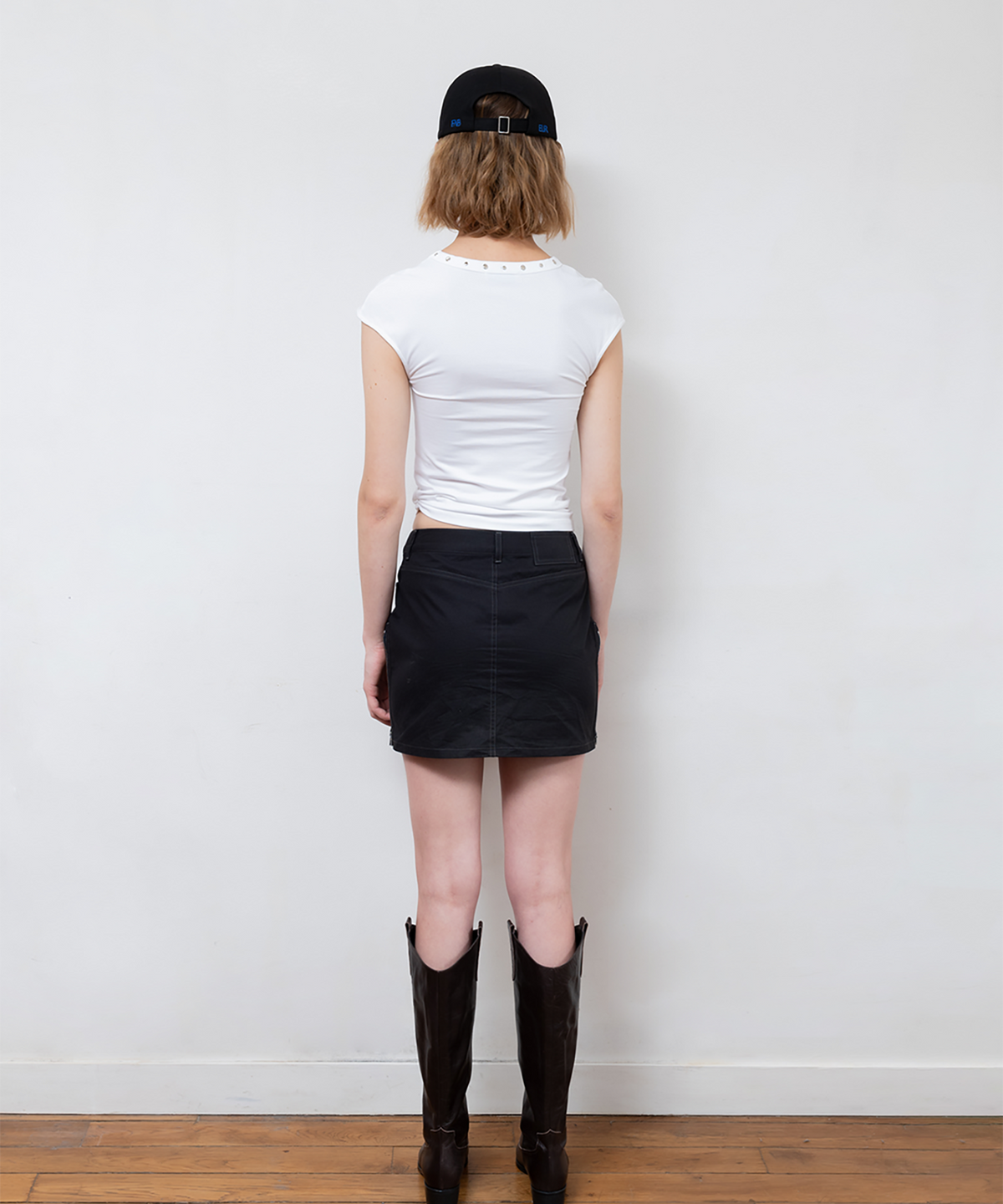 파버(FABEUR) SIDE ZIP SKIRT (BLACK)
