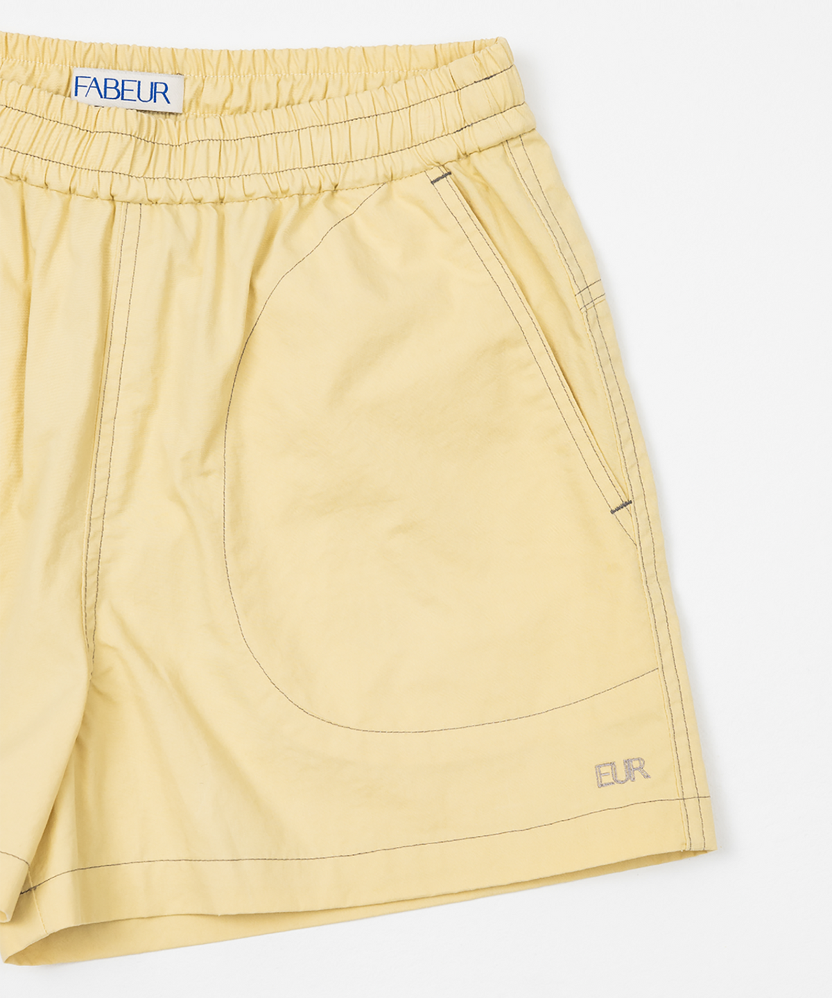 파버(FABEUR) COTTON SHORTS (DUSTY YELLOW)