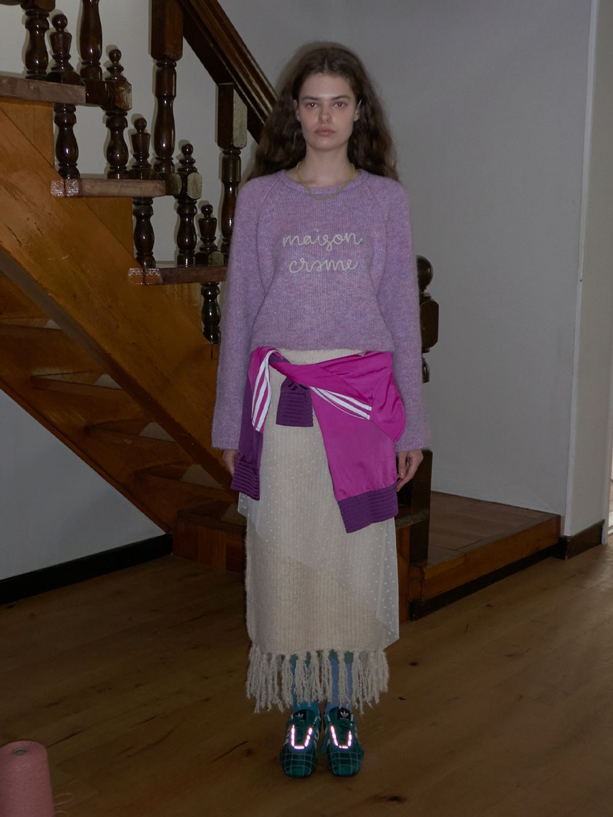 메종크렘(MAISON CREME) Gelato Lettering Knit _ Lavender