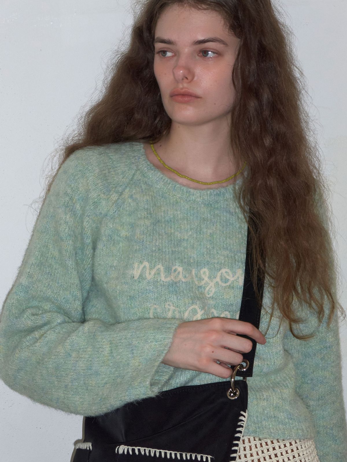 메종크렘(MAISON CREME) Gelato Lettering Knit _ Apple Mint