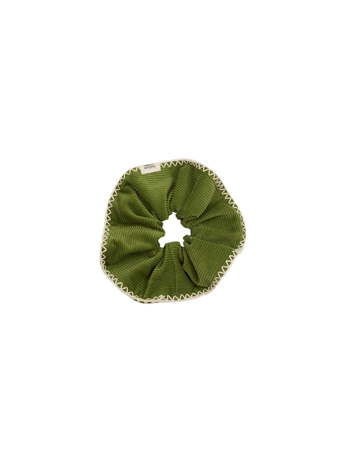 메종크렘(MAISON CREME) Stitch Scrunch _ Corduroy matcha