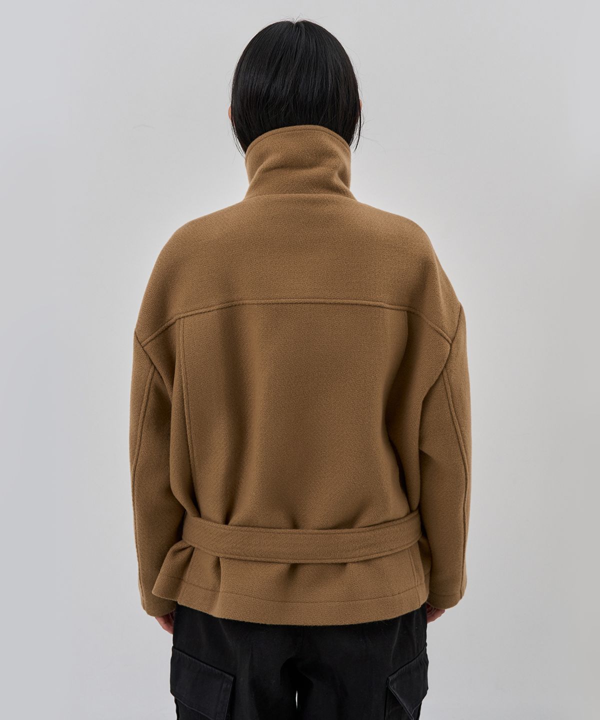 누아클레(NUAKLE) (w) 루프 미디 울 코트_카멜