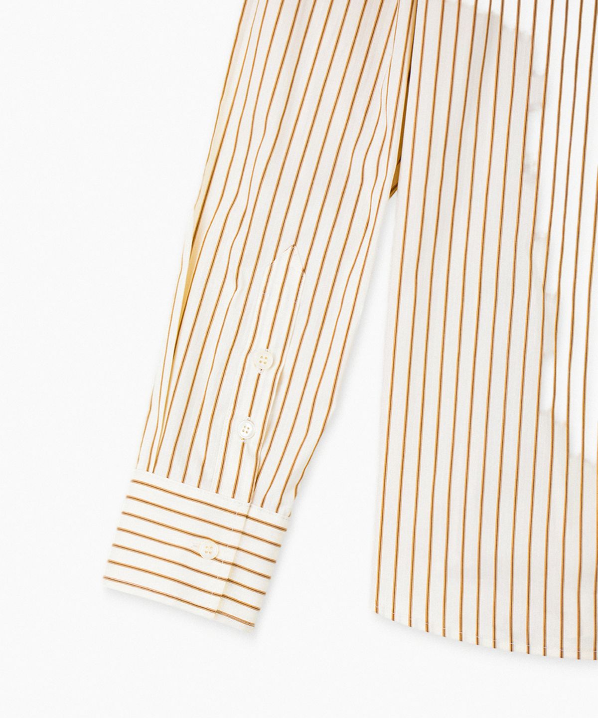 레뷰라(REVURA) BRILLER PIN STRIPE SHIRTS - BROWN