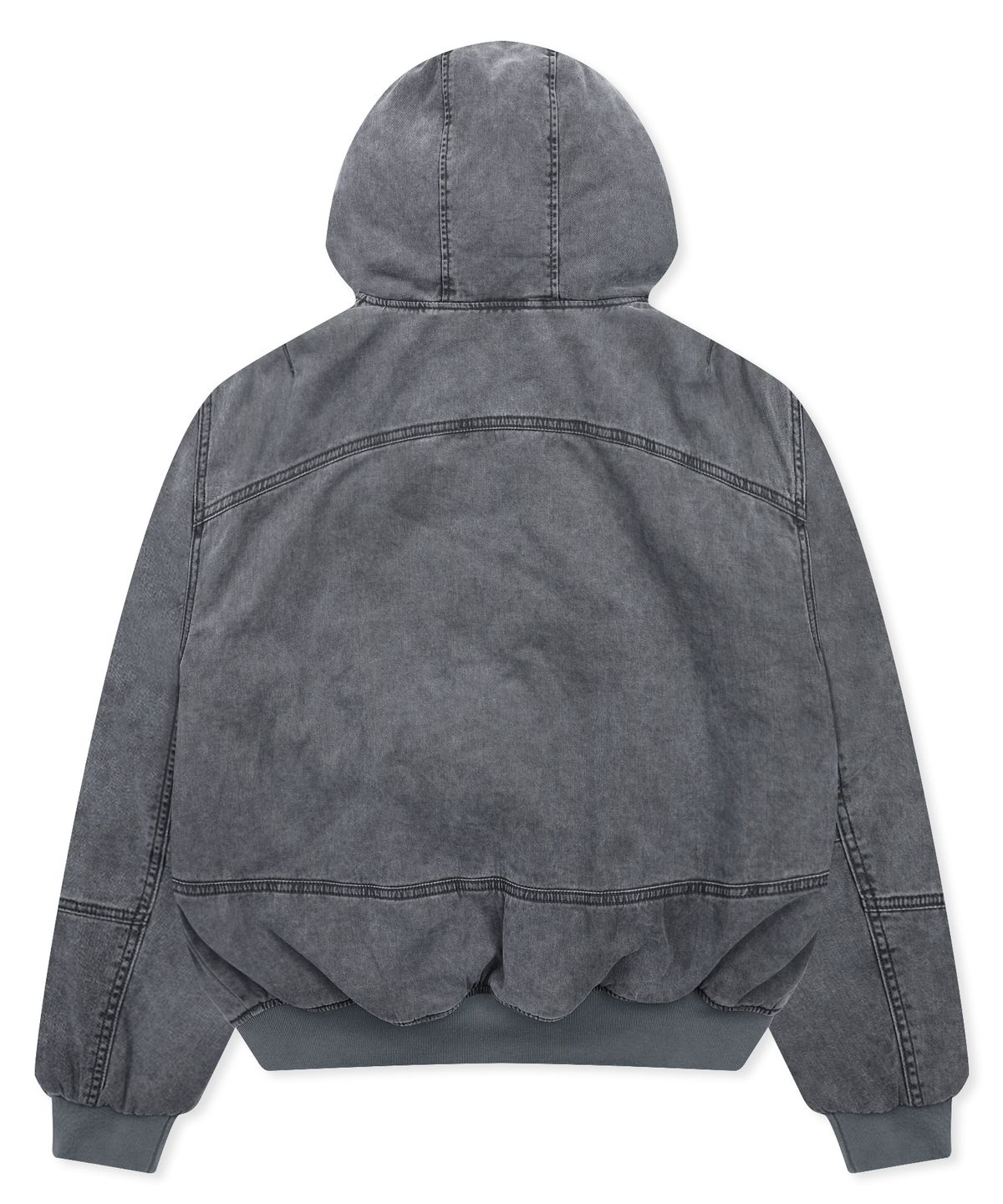 엑스톤즈(XTONZ) XJ130 크루드 워싱 후드 봄버 자켓 (GRAY)