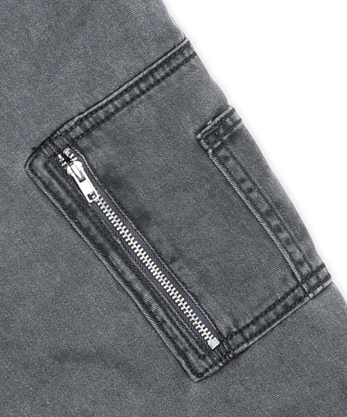 엑스톤즈(XTONZ) XJ130 크루드 워싱 후드 봄버 자켓 (GRAY)