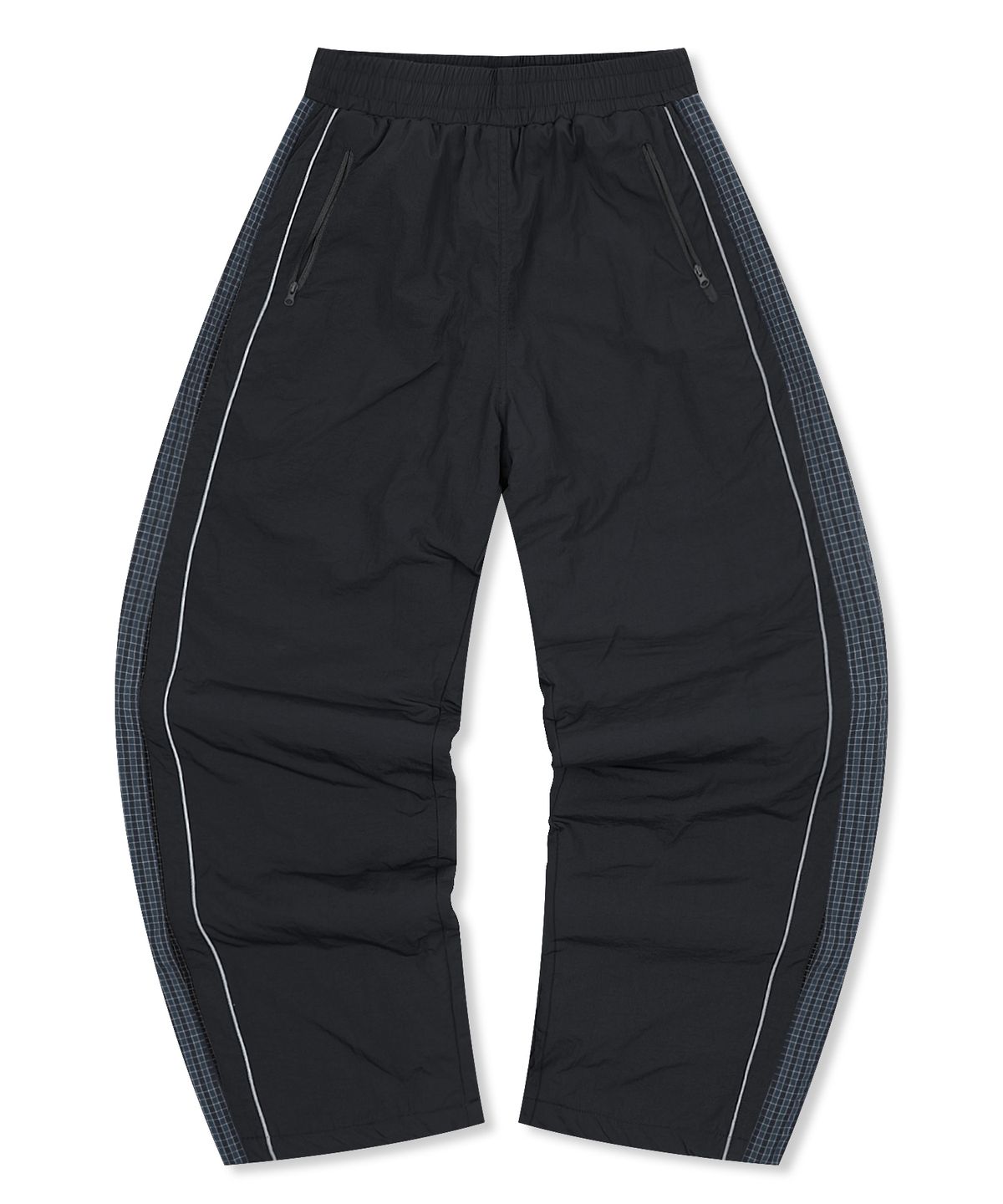 엑스톤즈(XTONZ) XP312 체크 나일론 퀼팅 패딩 팬츠 (BLACK)